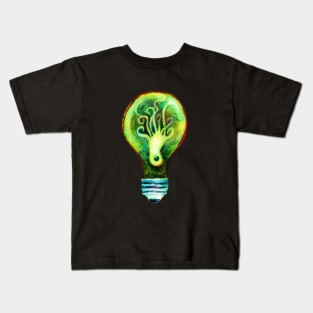 OctoBulb  -  Octopus in a Lightbulb! Kids T-Shirt
